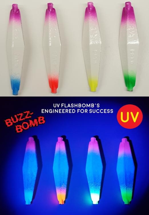 Buzz Bomb UV Flashbomb Yellow Buzzbomb Tackle Inc