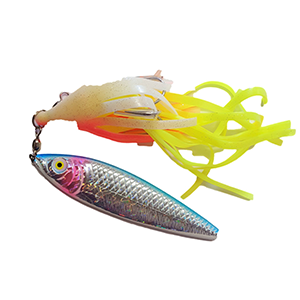 Halibut Spinnow Blue Holographic
